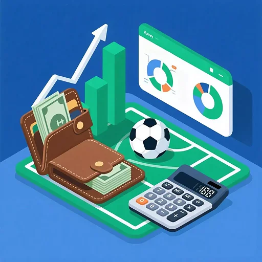 Professionelle Darstellung von Geldmanagement mit Taschenrechner und Charts