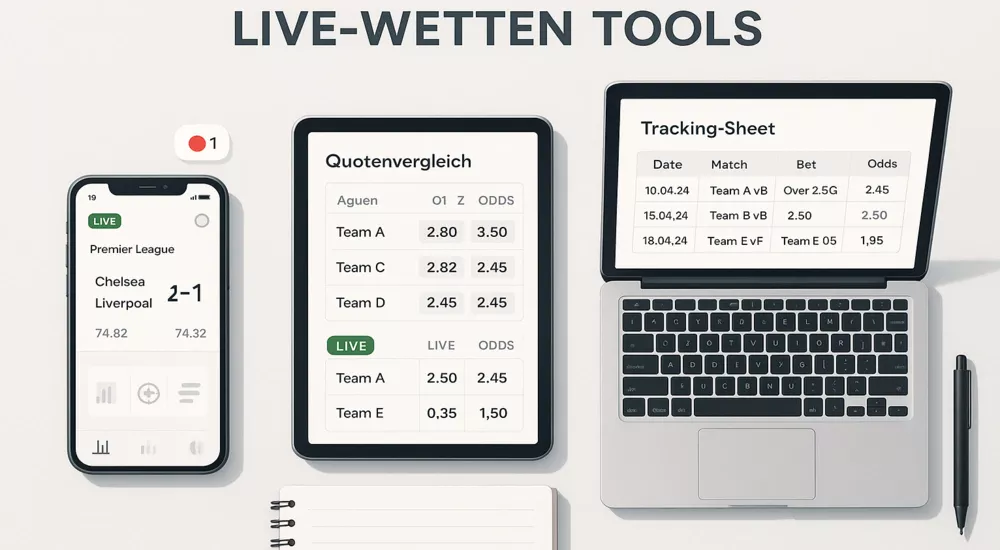Live-Wetten Tools und Ausrüstung - Sofascore, Tracking und Quotenvergleich