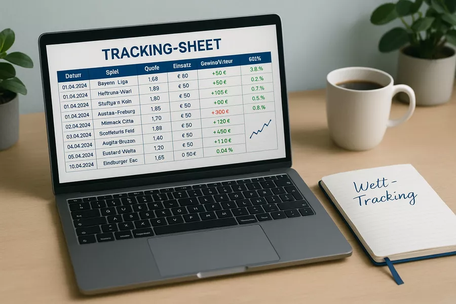 Excel-Tabelle für professionelles Wetten-Tracking mit ROI-Berechnung und Statistiken